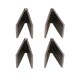 image 1 of 4 Pack Steel Butt Hinges Weld-On Extra Heavy Duty Industrial 50x161mm Silver
