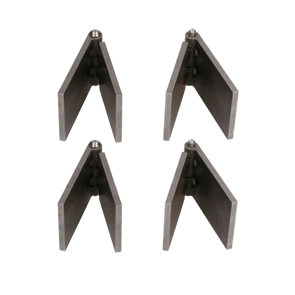 image 1 of 4 Pack Steel Butt Hinges Weld-On Extra Heavy Duty Industrial 50x161mm Silver