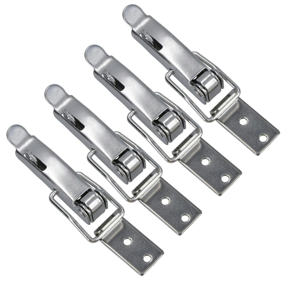 image 1 of 115mm Stainless Steel Bailing Latch 4pk Over Centre Catch Cam Hook Stainless Steel