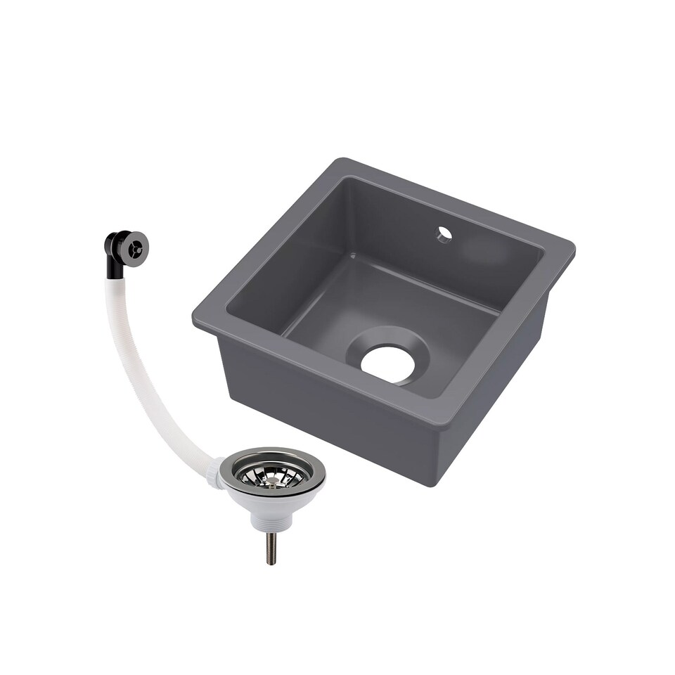 image 1 of Balterley Single Bowl Kitchen Sink Fireclay with Overflow - Set C