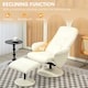 image 4 of HOMCOM PU Leather Armchair and Footrest Swivel Recliner Cream White