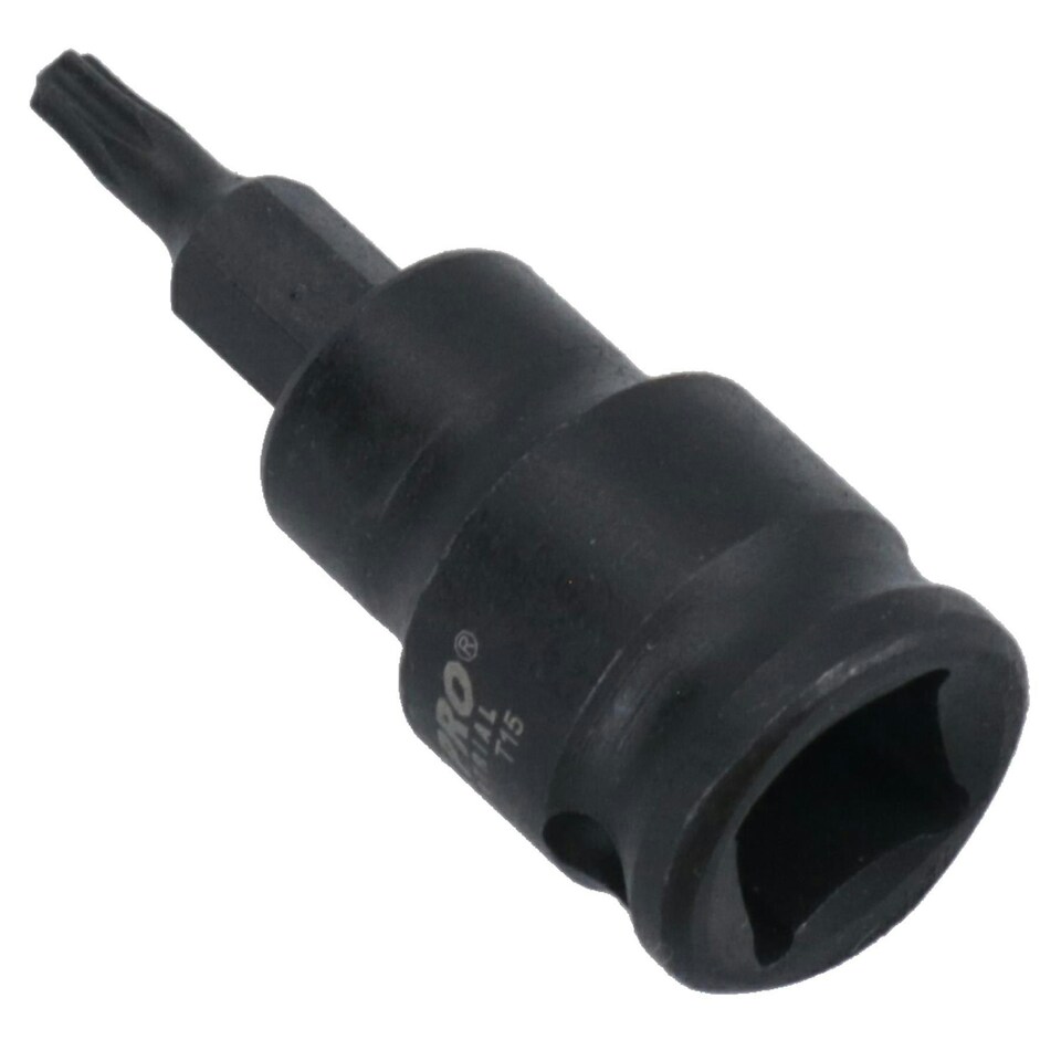 image 1 of T15 Male Torx Star Impact Impacted Shallow Short Bit Socket 3/8in drive