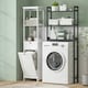 image 8 of HOMCOM Slim Bathroom Storage Unit with Tilt-Out Laundry Cabinet Drawer White White