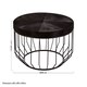 image 3 of Kensington Townhouse Hair On Hide Top Round Coffee Table Black