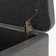 image 7 of Grey Linen Ottoman Storage Bench With Solid Wooden Legs Grey