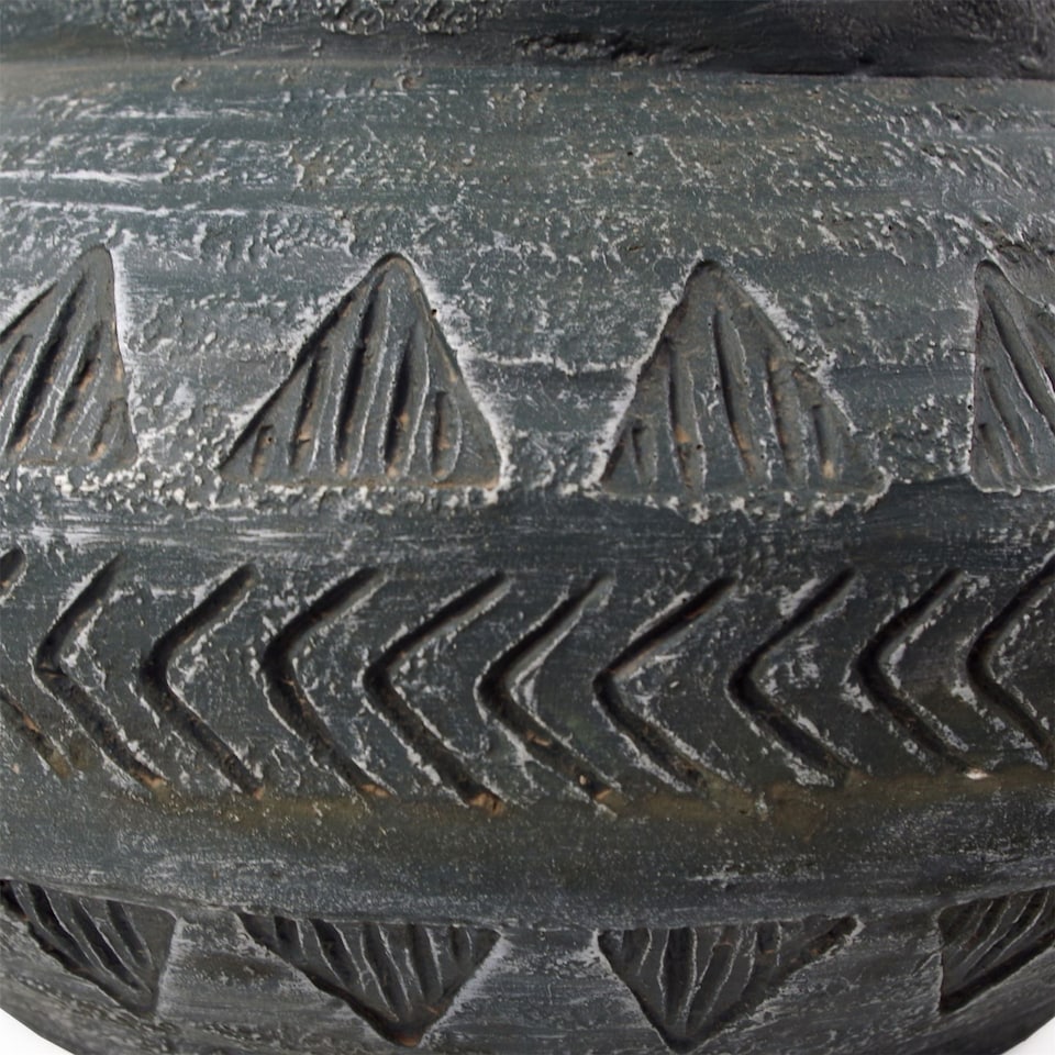 image 1 of Large Planters Plant Pots Large Grey Gliese Triangle Planter 21cm x 40cm Botanik | Grey