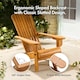 image 3 of Vonhaus Hudson Folding Adirondack Garden Chair with Teak Oil Acacia Wooden Finish