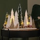 image 3 of 31cm Battery Operated Light up Wooden Christmas Tree with Deer and 15 Warm White LEDs