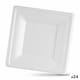 image 1 of Plate set Algon Disposable White Sugar Cane Squared 26 cm (24 Units) N/A