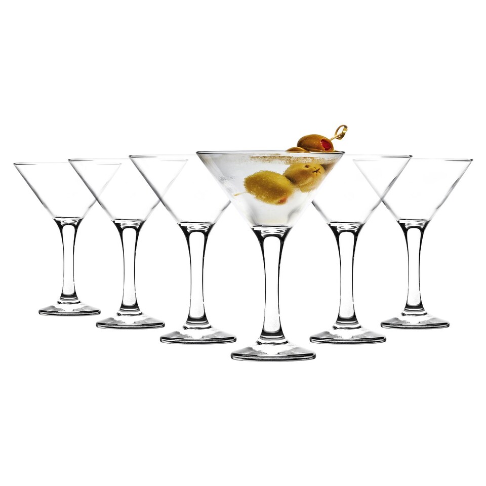 image 1 of Rink Drink  Martini Glasses - 175ml - Clear - Pack of 6