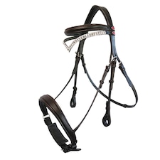 Whitaker Lynton Leather Snaffle Bridle With Spare Browband - Havana - Pony
