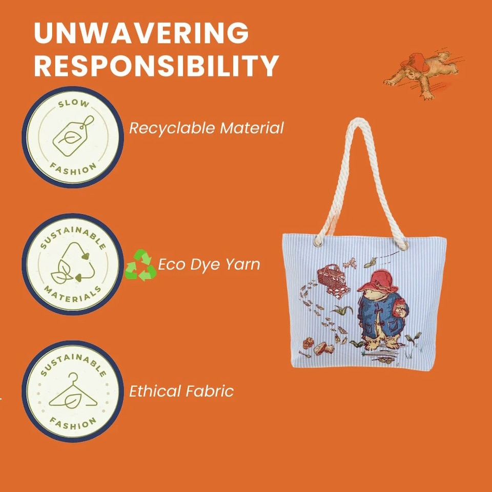 image 1 of Signare Beach Bag - Paddington Bear Marmalade Blue