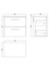 image 2 of Balterley Level Wall Hung 2 Drawer Vanity Unit with Laminate Worktop for Modern Bathroom Storage | Grey | Anthracite Woodgrain