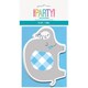 image 1 of Pack of 8 Blue Floral Elephant Invitations