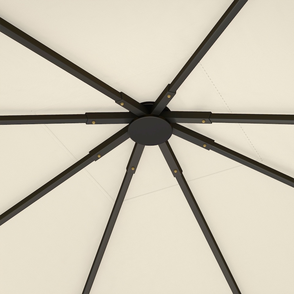 image 1 of Outsunny 3 x 3(m) Gazebo Canopy Replacement Cover, UPF30+, Cream White