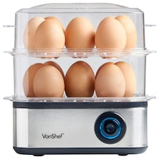VonShef 3 in 1 Egg Boiler, Poacher and Omelette Maker 500W