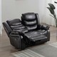 image 8 of Seattle 2 Seater Electric High Back Bonded Leather Recliner Sofa (Brown)