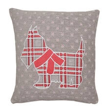 Traditional Scotty Dog Cushion - 43cm x 43cm Grey | Scottie Dog