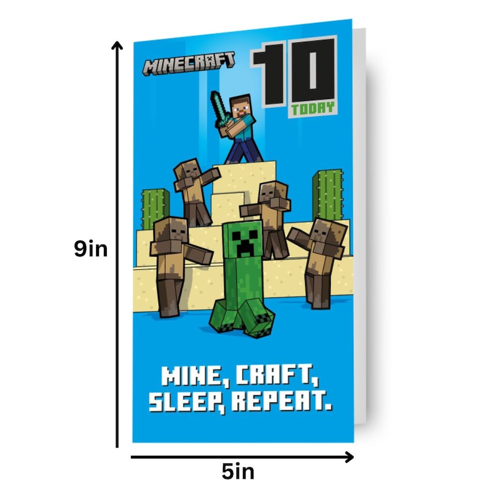 image 1 of Minecraft Age 10 Birthday Card
