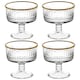 image 1 of Glass Dessert Bowls Ice Cream Sundae Fruit Cocktail Pudding Footed Dessert Cups | Clear | Clear | Set of 4