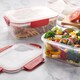 image 10 of Plastic Lunch Box Food Storage Air Tight Rubber Seal Container with Clip Lock 600ml | Multi | 1 of each colour | 600 ml | 3