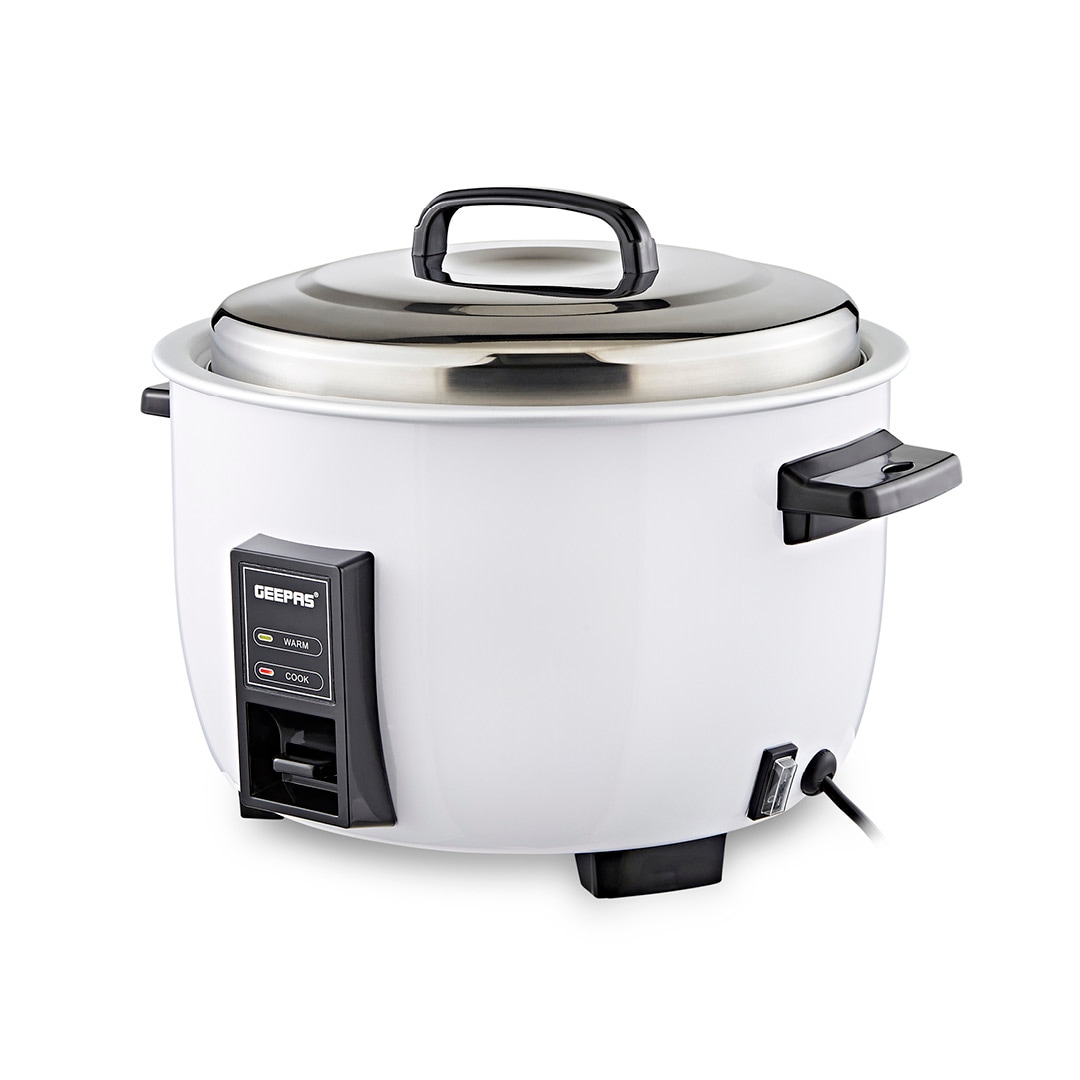 GEEPAS 4.2L Commercial Rice Cooker Aluminium Pot 1600W White