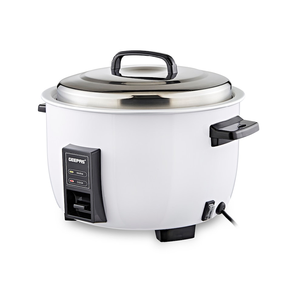 image 1 of GEEPAS 4.2L Commercial Rice Cooker Aluminium Pot 1600W White