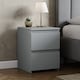 image 1 of Vida Designs Denver 2 Drawer Large Bedside Chest Cabinet Table Nightstand, Grey