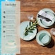 image 2 of Dinner Set Mare in Glazed Stoneware for 6 People, Microwave- and Dishwasher-Safe | Green | mint | 1