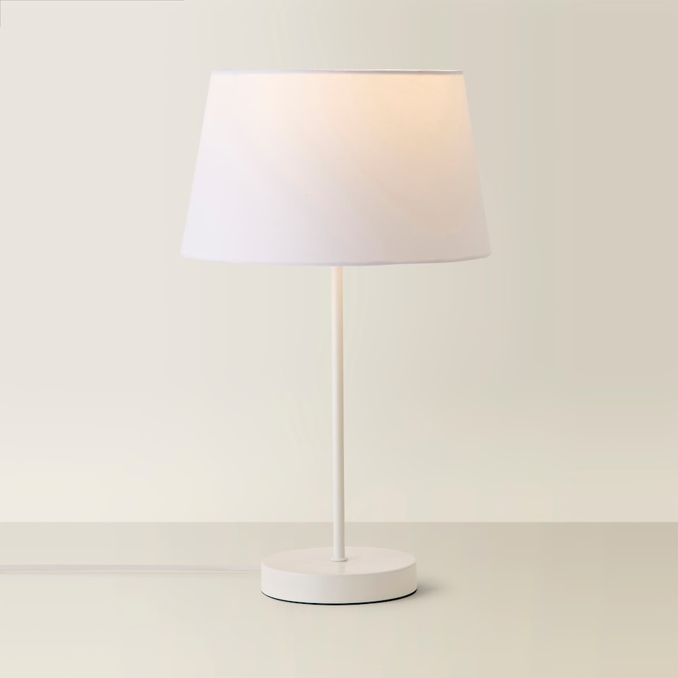 image 1 of ValueLights Charlie Brushed Chrome Floor Lamp White Doretta Shade and Bulb