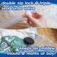 image 5 of Harbour Housewares Vacuum Storage Bags - Large (60 x 80cm) - Grey - Pack of 5 Grey
