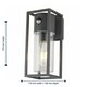 image 6 of Hale - Black Motion Sensor Outdoor Wall Light Black | Clear
