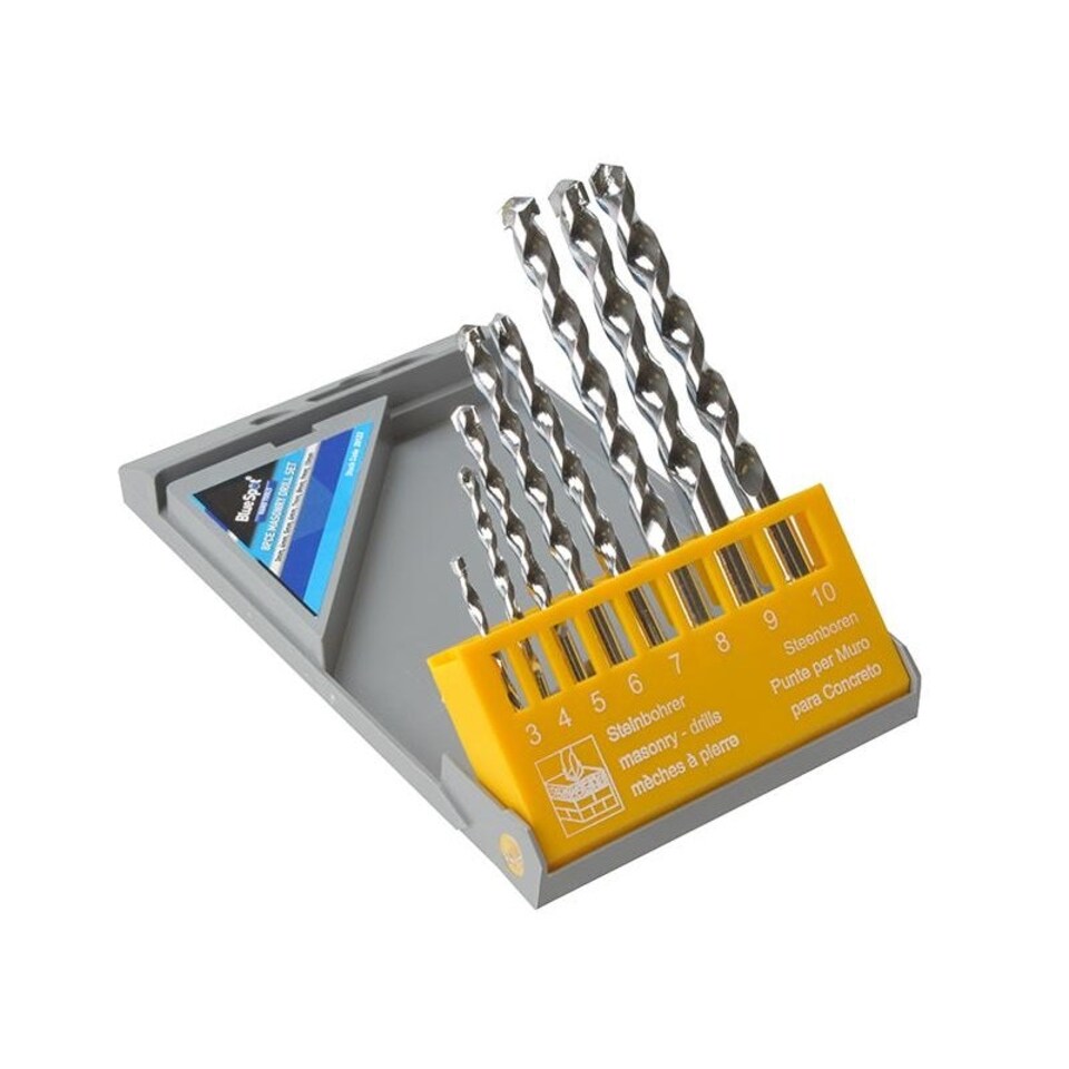 Bluespot Tools Masonry Drill Set, 8 Piece - Multi Colour - One Size