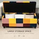 image 4 of HOMCOM Storage Ottoman, Storage Bench with Wood Legs, Footstool, Footrest with Velvet Surface for Bedroom, Hallway, Living Room, 114 x 47 x 47 cm, Multicoloured