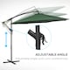 image 6 of Outsunny 3(m) Garden Banana Parasol Cantilever Umbrella, Dark Green