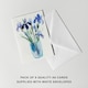 image 2 of Blue Iris Flower Bouquet Vase Floral Watercolour Art Cards Pack of 8