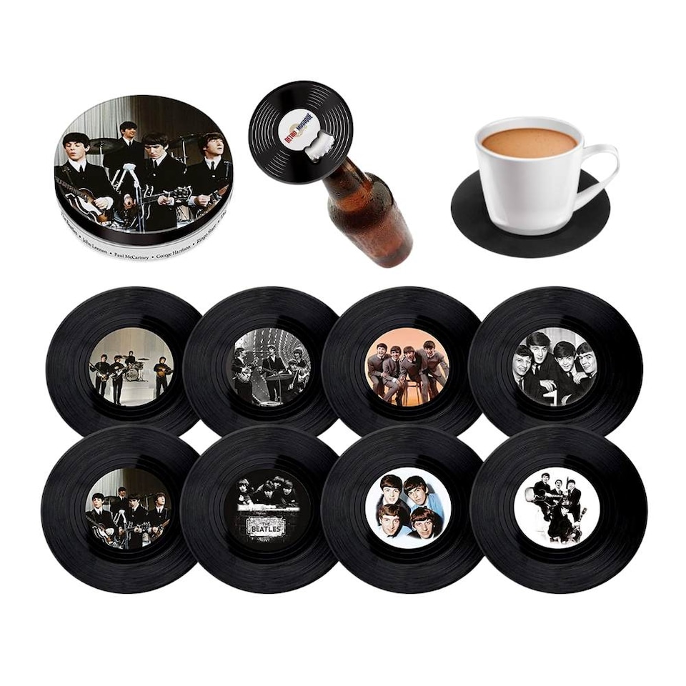 The Beatles 8pcs Coaster Tin Set