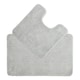 image 1 of Luxury Microfibre Deep Pile Bath Mat and Pedestal Set - Non Slip Grey | Dove Grey