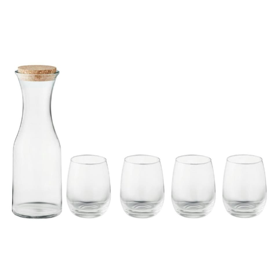 image 1 of MidOcean Piccadilly Recycled Glass Drinkware Set - Transparent - One Size Clear