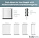 image 4 of Safetots Two Door Multi Panel Solution for Up and Down Staircases, White, 220cm of length, includes 2 Door Opening Panels
