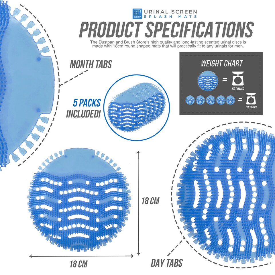 image 1 of Urinal Screen Splash Mats Scented Toilet Deodorizer and Urinal Splash Guards for Men’s Toilet