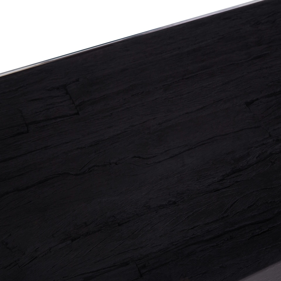 image 1 of Interiors by Premier Black Coffee Table With Cross Base Black