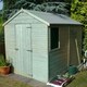image 1 of 8 x 6 (2.39m x 1.83m) - Pressure Treated Tongue And Groove - Apex Workshop - 1 Opening Window - Double Doors - 12mm Tongue And Groove Floor