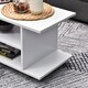 image 9 of HOMCOM Modern TV Cabinet Stand Storage Shelves Table Mobile Bedroom Furniture Bookshelf Bookcase White