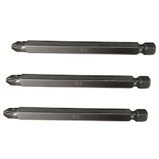 Faithfull Pozidriv S2 Power Screwdriver Bits PZ3 x 100mm (Pack 3)