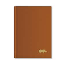 Rhino Stationery 160 Page Soft Touch Flexiback Notebook Tan A6