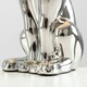 image 1 of ValueLights Modern Chrome Ceramic Rabbit Hare Animal Table Lamp With Grey Shade