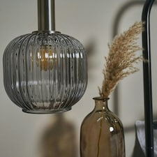 ValueLights Brushed Chrome Ceiling Light Pendant