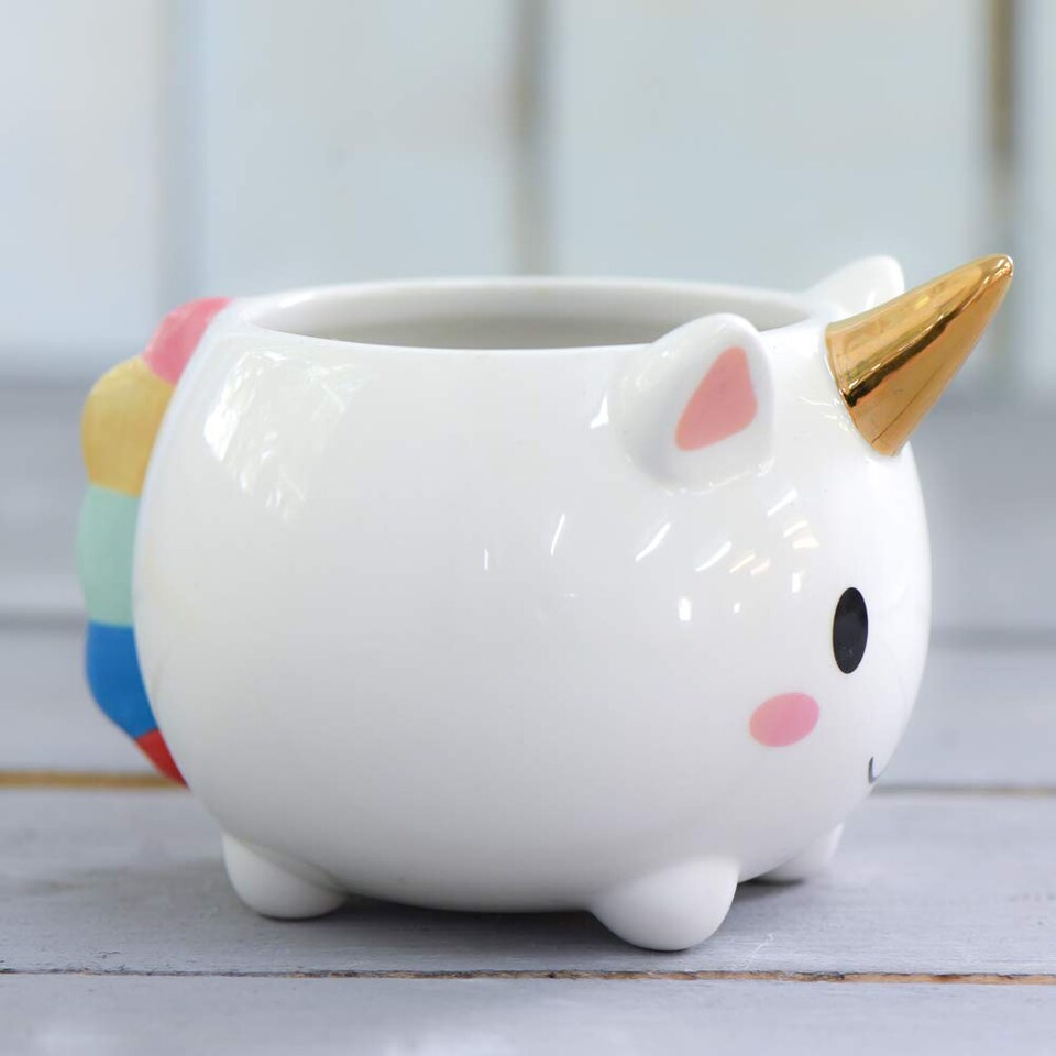 Unicorn Pot with Gold Horn - 1 Pot