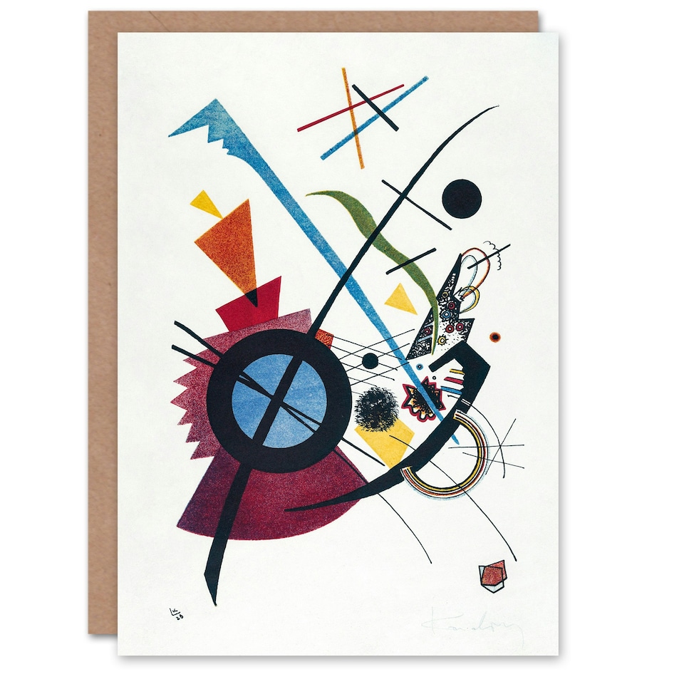 image 1 of Wassily Kandinsky Art Card Violet Abstract Painting